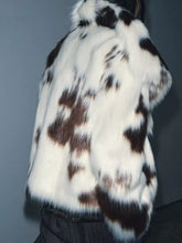 Women's Cow-Print Faux Fur Statement Coat - product photo 4