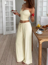 Women's Cropped Cami & Wide-Leg Pants Lounge Set - product photo 1