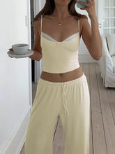 Women's Cropped Cami & Wide-Leg Pants Lounge Set - product photo 3
