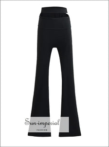 Women’s Cut Out Waist Starchy Flare Pants Sun-Imperial United States