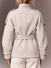 Women's Double-Breasted Belted Lined Coat - product photo 2