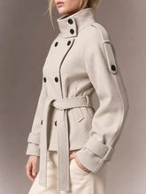 Women's Double-Breasted Belted Lined Coat - product photo 3