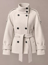 Women's Double-Breasted Belted Lined Coat - product photo 4