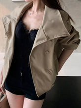 Women's Double-Breasted Stand-Collar Trench Jacket - product photo 4