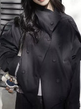 Women's Double-Breasted Stand-Collar Trench Jacket - product photo 5