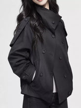 Women's Double-Breasted Stand-Collar Trench Jacket - product photo 6