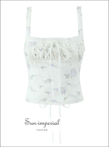 Women’s Floral Print Corset Style Cami Tank Top Sun-Imperial United States