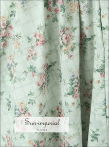 Women’s Green Floral Wired Corset Style Midi Dress Sun-Imperial United States