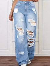Women's High-Waist Distressed Wide-Leg Jeans - product photo 4