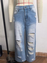 Women's High-Waist Distressed Wide-Leg Jeans - product photo 7