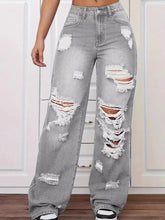 Women's High-Waist Distressed Wide-Leg Jeans - product photo 8