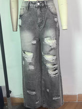 Women's High-Waist Distressed Wide-Leg Jeans - product photo 12