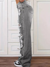 Women's High-Waist Distressed Wide-Leg Jeans - product photo 13