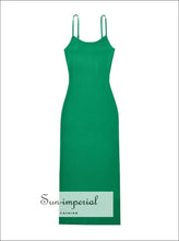 Women’s Knitted Cami Dress With Side High Split Detail side high Sun-Imperial United States
