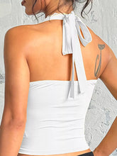 Women's Lace-Detail Ruched Halter Camisole Top - product photo 3