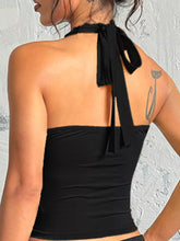 Women's Lace-Detail Ruched Halter Camisole Top - product photo 13