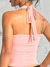Women's Lace-Detail Ruched Halter Camisole Top - product photo 20