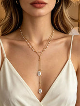 Women's Layered Y-Shaped Synthetic Pearl Pendant Necklace - product photo 4