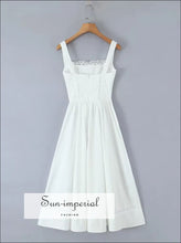 Women’s Long Sling White Dress Sun-Imperial United States