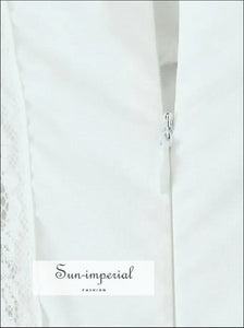 Women’s Long Sling White Dress Sun-Imperial United States