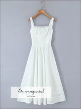 Women’s Long Sling White Dress Sun-Imperial United States
