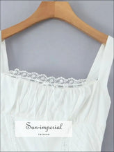 Women’s Long Sling White Dress Sun-Imperial United States