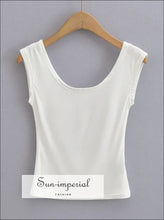 Women’s Low Back Fitted T-shirt With Adjustable Strap Detail Sun-Imperial United States