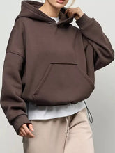 Women's Oversized Drop Shoulder Kangaroo Pocket Hoodie - product image 4