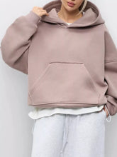Women's Oversized Drop Shoulder Kangaroo Pocket Hoodie - product image 11