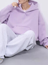 Women's Oversized Drop Shoulder Kangaroo Pocket Hoodie - product image 25