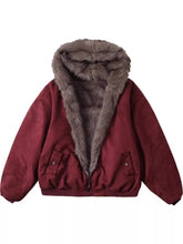 Women's Oversized Faux Fur Trim Bomber Jacket - product image 7