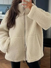 Women's Oversized Sherpa Fleece Zip-Up Jacket - product photo 1