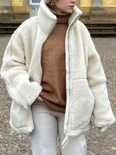 Women's Oversized Sherpa Fleece Zip-Up Jacket - product photo 4