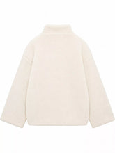 Women's Oversized Sherpa Fleece Zip-Up Jacket - product photo 7