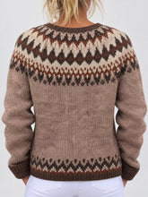 Women's Plus Size Pink Fair Isle Knit Cardigan - product photo 5