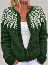 Women's Plus Size Pink Fair Isle Knit Cardigan - product photo 7