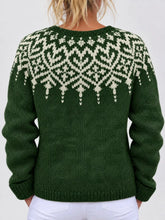 Women's Plus Size Pink Fair Isle Knit Cardigan - product photo 8