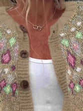 Women's Plus Size Pink Fair Isle Knit Cardigan - product photo 11