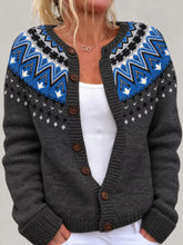 Women's Plus Size Pink Fair Isle Knit Cardigan - product photo 13