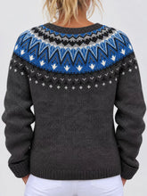 Women's Plus Size Pink Fair Isle Knit Cardigan - product photo 14