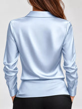 Women's Plus Size Satin Cowl-Neck Blouse - product photo 7