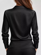 Women's Plus Size Satin Cowl-Neck Blouse - product photo 12
