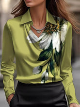Women's Plus Size Satin Cowl-Neck Blouse - product photo 15