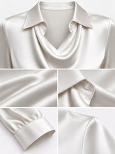 Women's Plus Size Satin Cowl-Neck Blouse - product photo 34