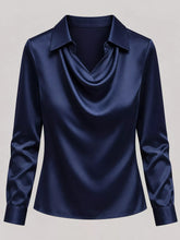 Women's Plus Size Satin Cowl-Neck Blouse - product photo 38