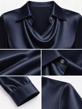 Women's Plus Size Satin Cowl-Neck Blouse - product photo 39