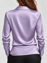 Women's Plus Size Satin Cowl-Neck Blouse - product photo 45