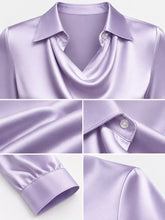 Women's Plus Size Satin Cowl-Neck Blouse - product photo 47