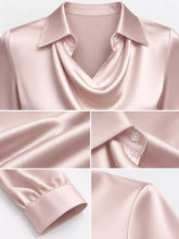 Women's Plus Size Satin Cowl-Neck Blouse - product photo 51
