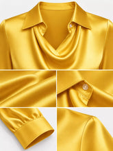 Women's Plus Size Satin Cowl-Neck Blouse - product photo 54